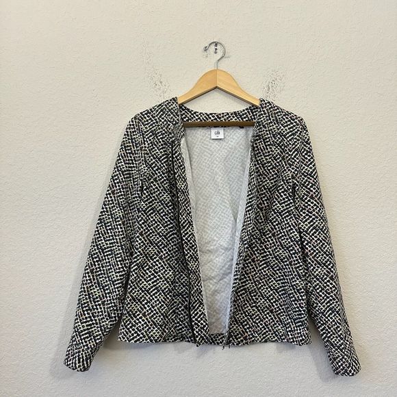 CAbi #5099 Full Zip Cliffside Moto Style Jacket Multicolor Abstract Print - Picture 3 of 8